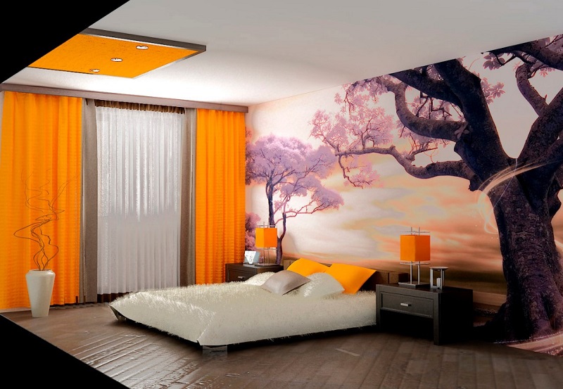 Mẫu thiết kế phòng ngủ kiểu Nhật với màu sắc tươi sáng