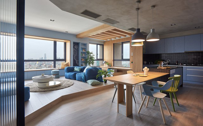 Thiết kế nội thất chung cư phong cách Nhật Bản cho phòng khách căn 3