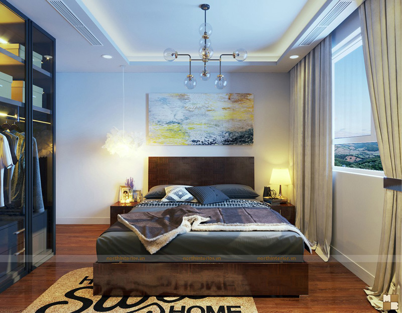 Thiết kế nội thất phong cách hiện đại Mandarin Garden - phòng ngủ