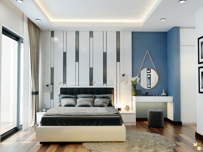 Thiết kế nội thất chung cư cao cấp phòng ngủ an bình city