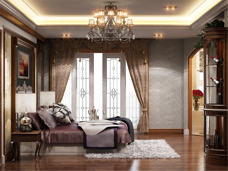 Phòng ngủ lựa chọn tông màu nâu trầm ấm mang đến cảm giác dễ chịu