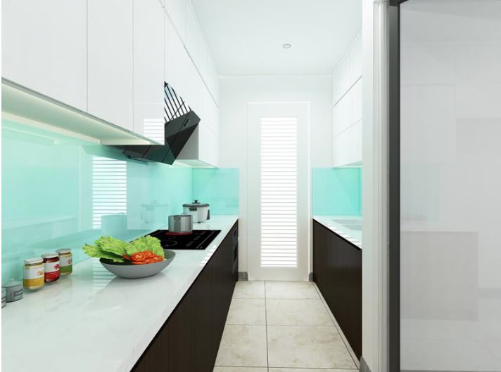 Thiết kế nội thất chung cư hiện đại cho phòng bếp