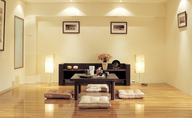 Thiết kế phòng khách kiểu Nhật hướng tới sự mộc mạc giản dị