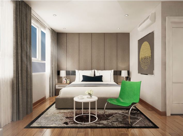 Thiết kế nội thất chung cư hiện đại cho phòng ngủ Master
