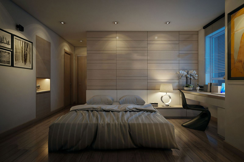 thiết kế nội thất chung cư park hill ấm áp cho phòng ngủ