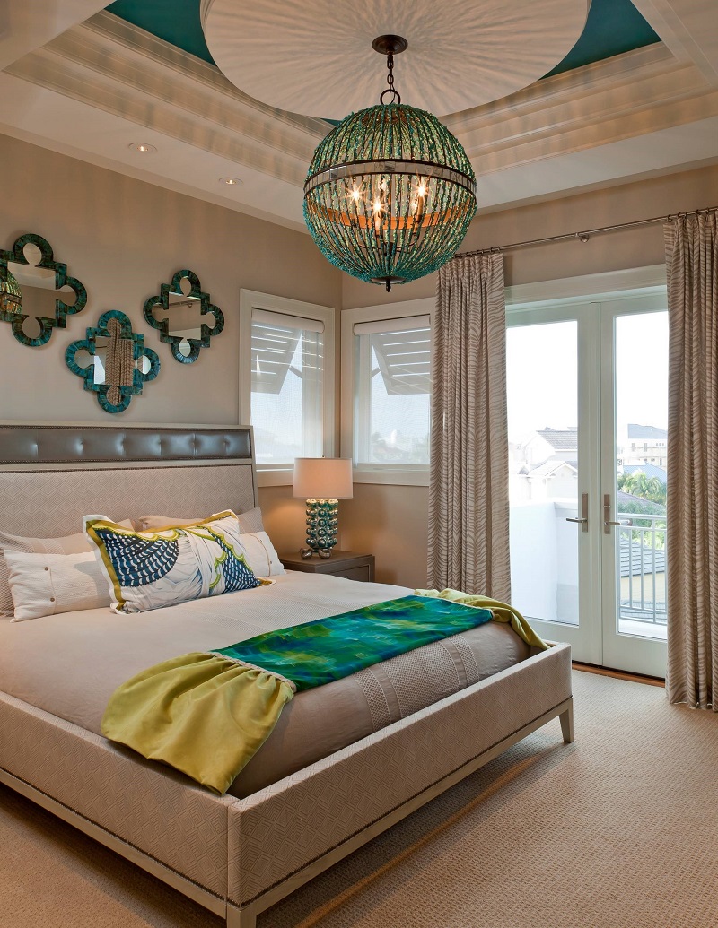Mẫu đèn thả phòng ngủ được thiết kế hình quả cầu sáng tạo và sang trọng