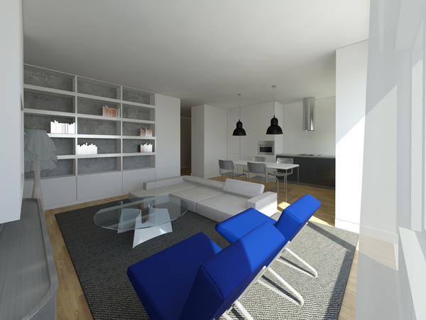 Mẫu thiết kế nội thất căn hộ 70m2 cho khu vực tiếp khách sang trọng