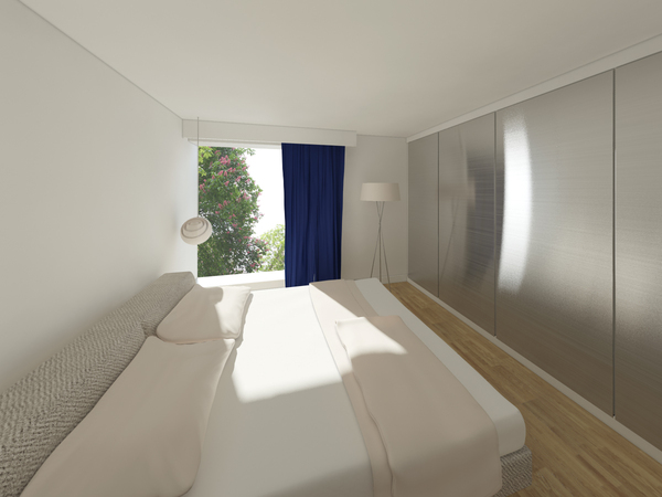 Mẫu thiết kế nội thất căn hộ 70m2 cho phòng ngủ ấm áp