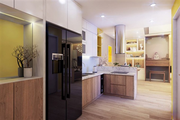 Hoàn hảo 8 mẫu thiết kế phòng bếp cho nhà chung cư đẹp tiện nghi