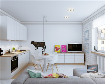 Mẫu thiết kế căn hộ 80m2 3 phòng ngủ nhà chị Mai hiện đại đẹp nhất 2018