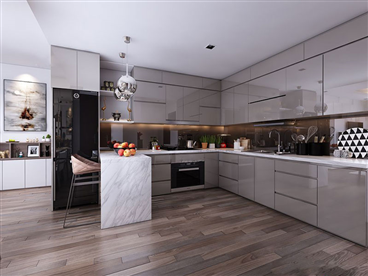 Thiết kế nội thất phòng bếp chung cư giảm đến 2 lần thời gian nấu nướng