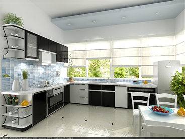 Thiết kế phòng bếp chung cư đẹp giúp bạn tiết kiệm đến 2 lần thời gian