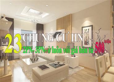 Top 23 chung cư đẹp 2PN 3PN ở luôn với giá bán từ 500 triệu tại Hà Nội