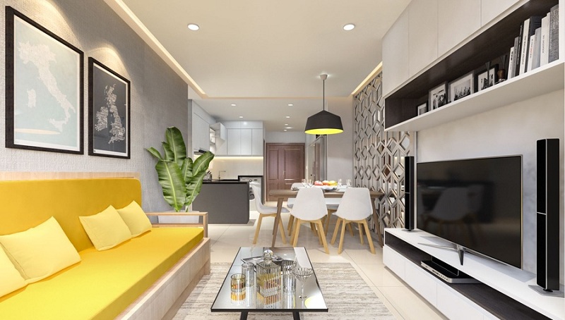 2 phong cách thiết kế căn hộ 58m2 đẹp được ưa chuộng nhất 2018 - H8