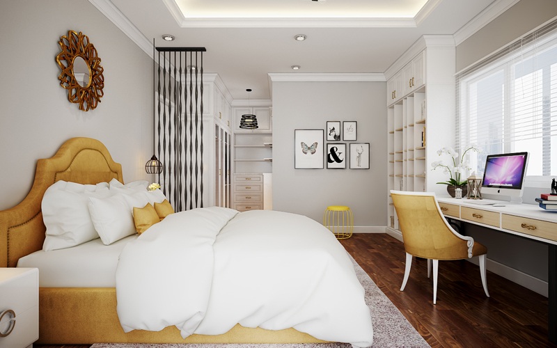 3 mẫu thiết kế nội thất căn hộ 80m2 đẹp hiện đại nhất năm 2018 - H8