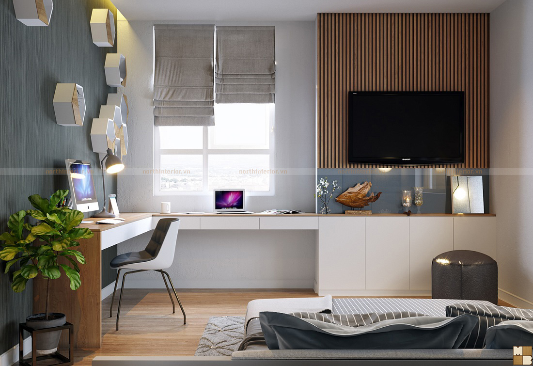 3 mẫu thiết kế nội thất căn hộ 90m2 đẹp hiện đại, tinh tế - H10