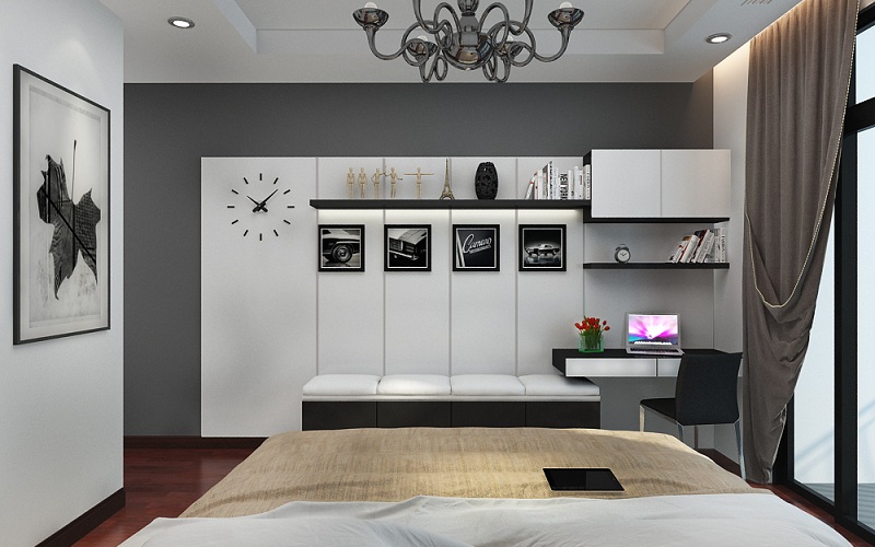 Mẫu thiết kế nội thất chung cư 110m2 tại Royal City - Phòng ngủ con