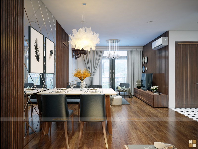 Chiêm ngưỡng 3 mẫu thiết kế nội thất chung cư 64m2 đẹp, tinh tế - H3
