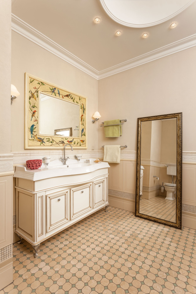 Thiết kế thi công nội thất chung cư tân cổ điển 80m2 - Phòng tắm sang trọng