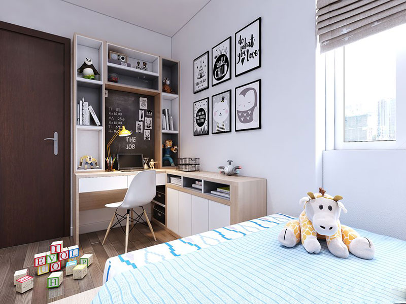 Thiết kế nội thất chung cư 60m2 cho phòng ngủ trẻ em