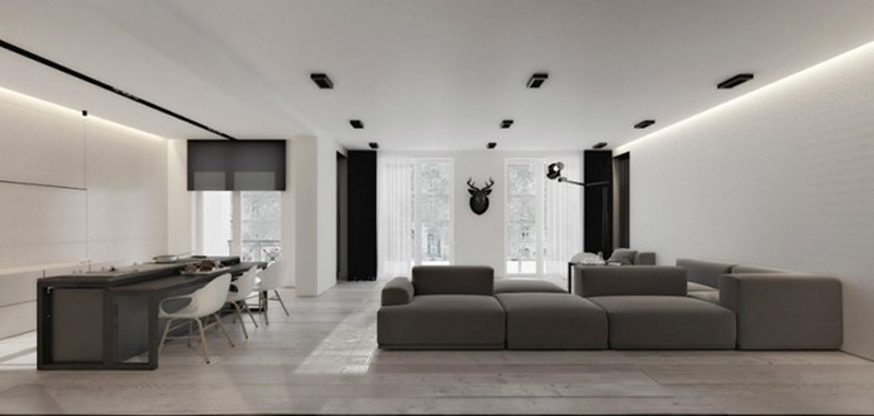 Thiết kế nội thất phong cách tối giản tận dụng tối đa nguồn sáng tự nhiên