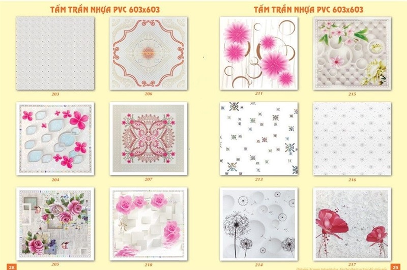 Tấm trần nhựa PVC 60x60cm