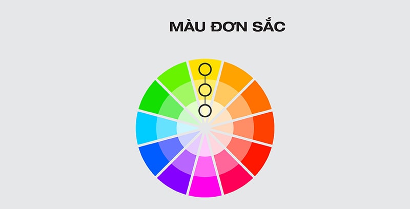 nguyên lý phối màu đơn sắc