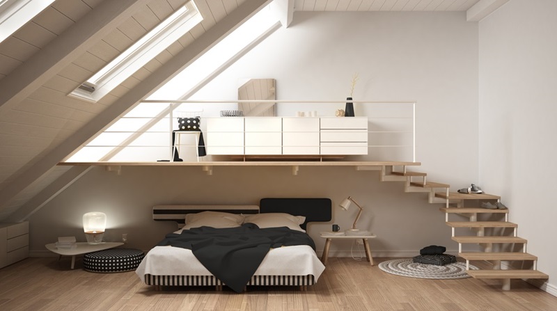 tầng lửng hoặc giường ngủ kiểu mezzanine