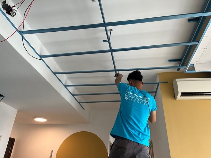 thi công trần thạch cao thẩm mỹ
