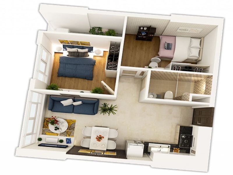 thiết kế chung cư 40m2