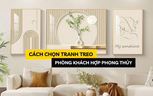 chọn tranh treo phòng khách theo phong thủy