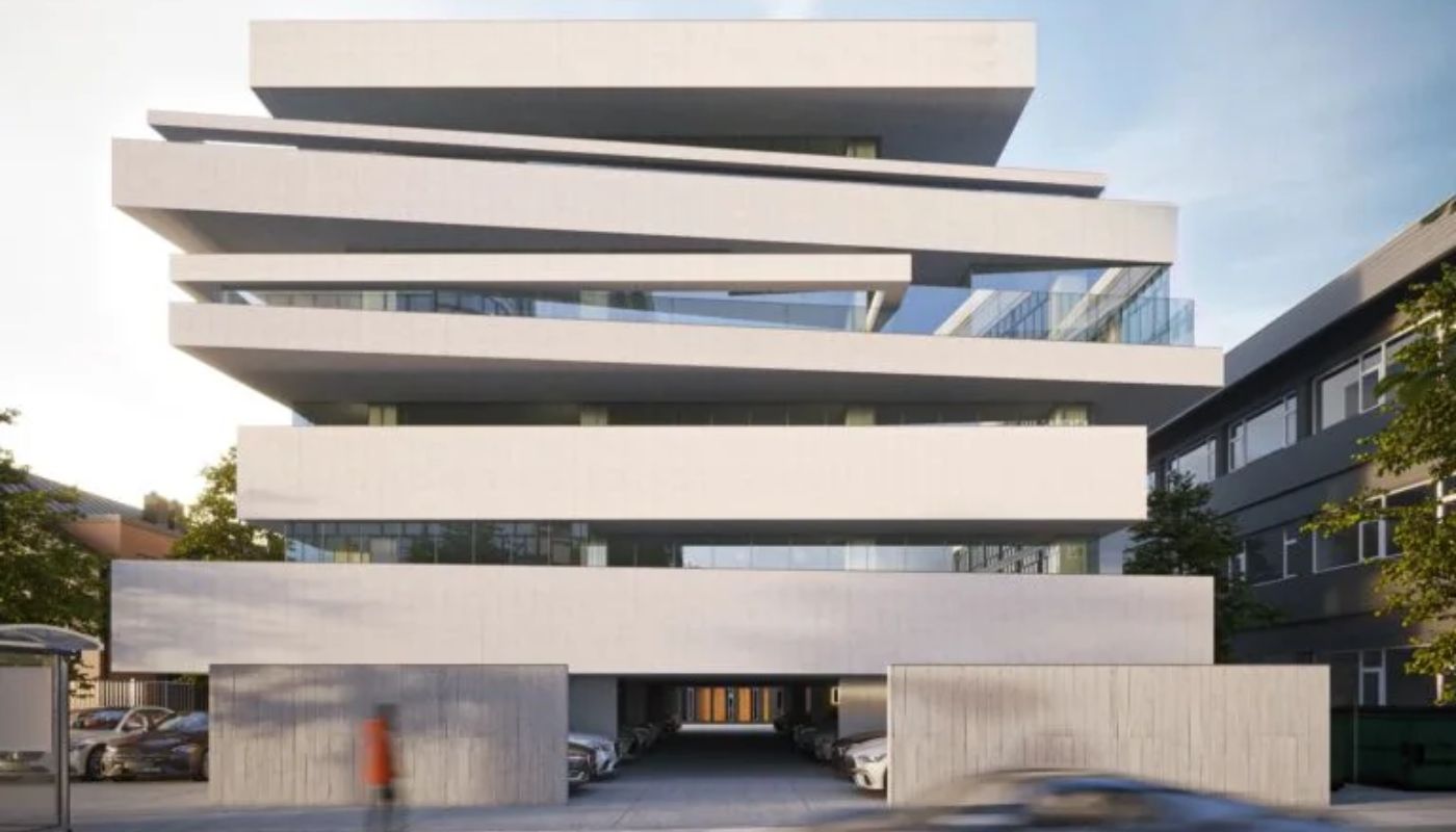 CG perspective of high rise building