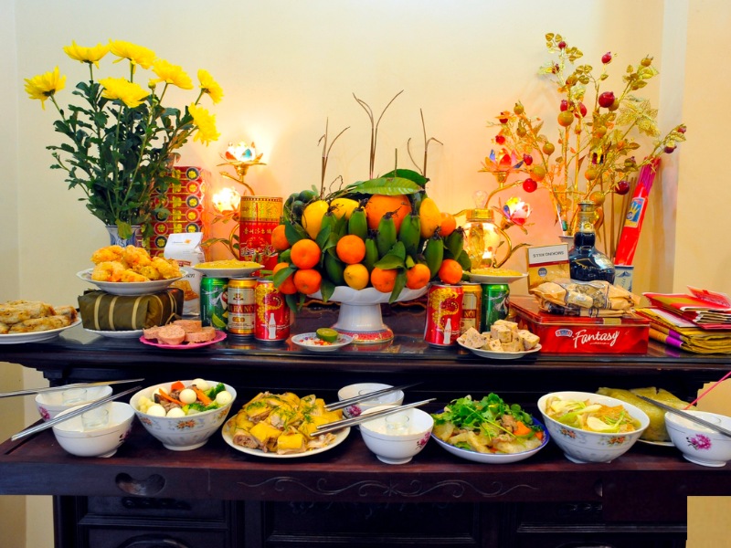 đặt mâm cúng giao thừa ở đâu