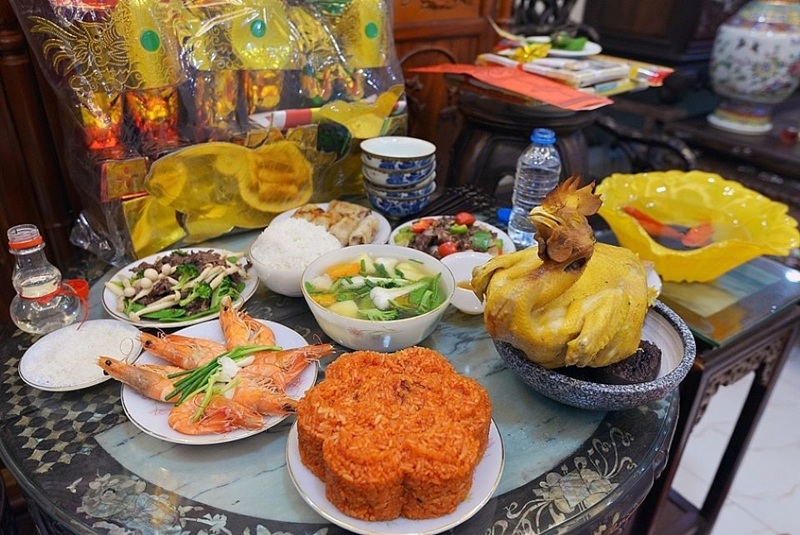 mâm cúng giao thừa đầy đủ