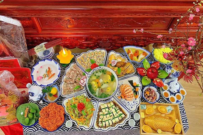 mâm cúng giao thừa miền nam