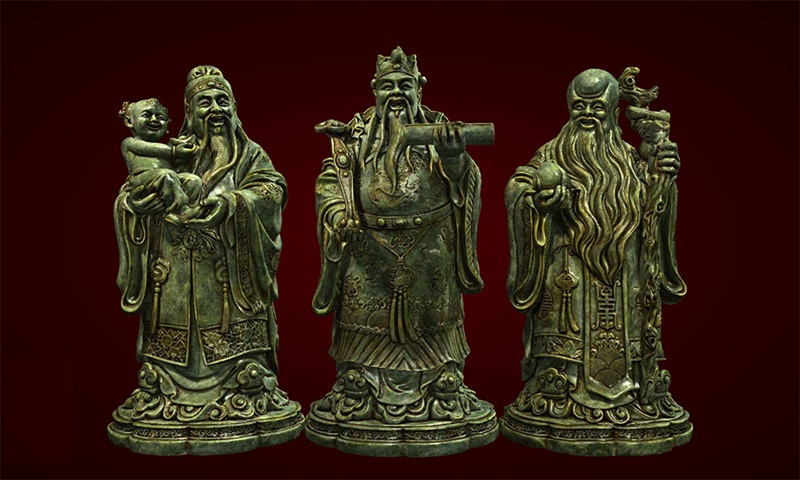 tượng tam đa bằng composite mạ vàng