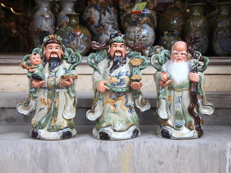 tượng tam đa bằng gốm sứ