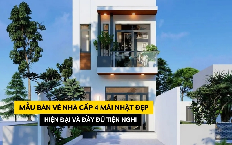 bản vẽ nhà cấp 4 mái nhật