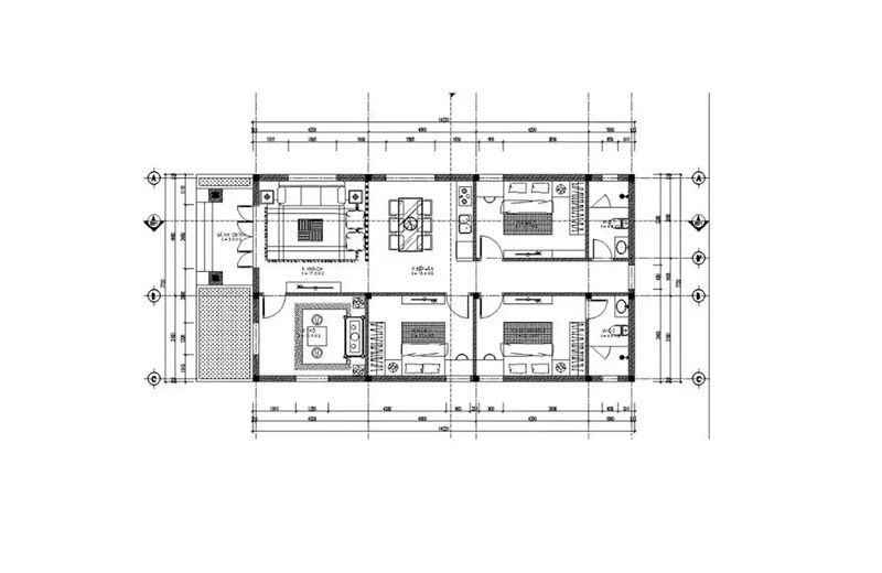 nhà mái nhật 3 phòng ngủ