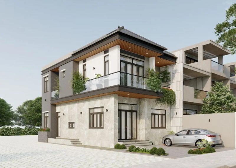 phong cách nhà 80m2 tối giản